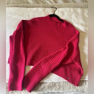 Hollister Cropped Red Sweater , Size S